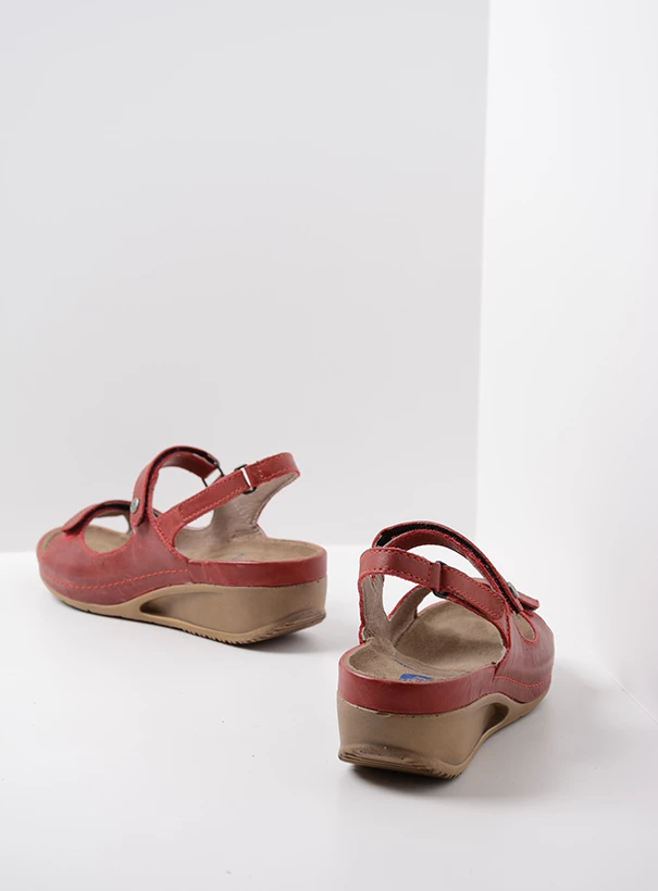 wolky sandalen 00425 shallow 30500 rood leer back