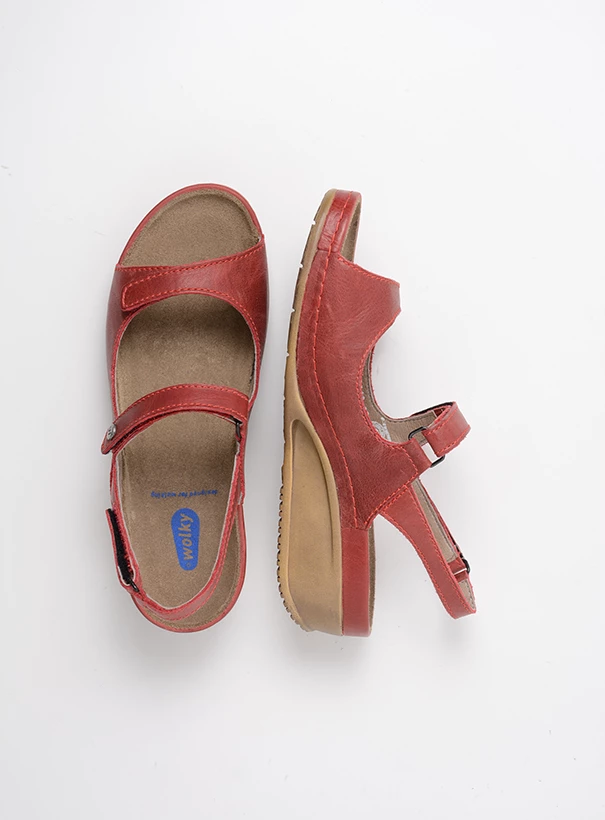 wolky sandalen 00425 shallow 30500 rood leer top