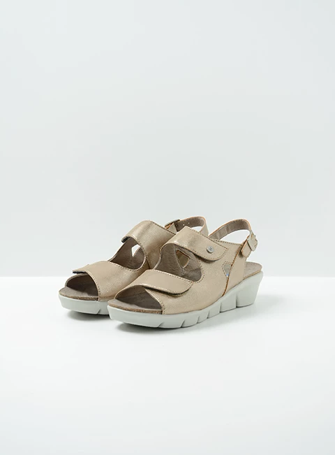 wolky sandalen 00651 star 02150 taupe biocare front