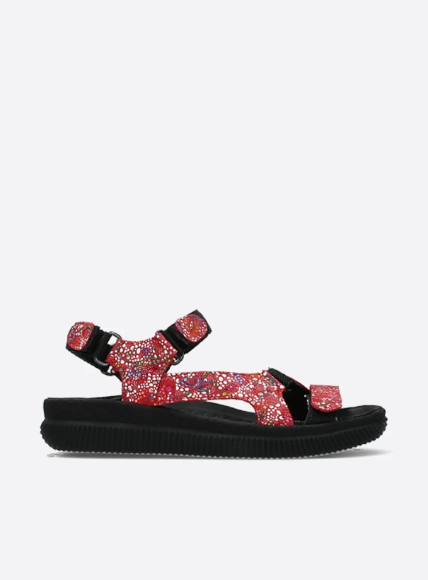 wolky sandalen 00710 energy lady 42500 rood mosaic suede