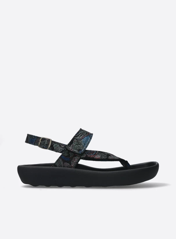 wolky sandalen 00882 cebu 68080 zwart blauw suede