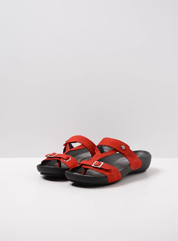 wolky slippers 01000 oconnor 11500 rood nubuck front
