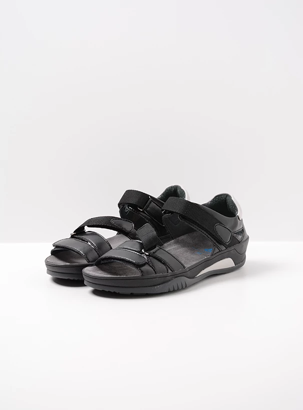 wolky sandalen 01050 ripple 03000 zwart microfiber front