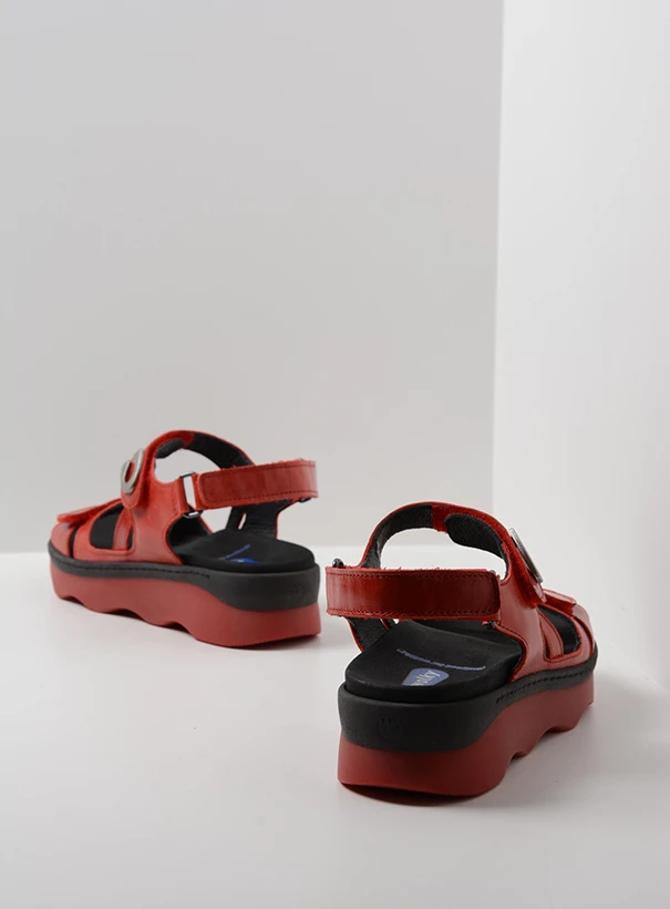 wolky sandalen 02350 medusa 33500 rood leer back