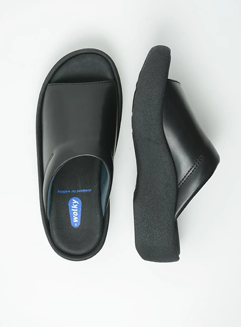 wolky slippers 03201 nassau 30000 zwart leer top