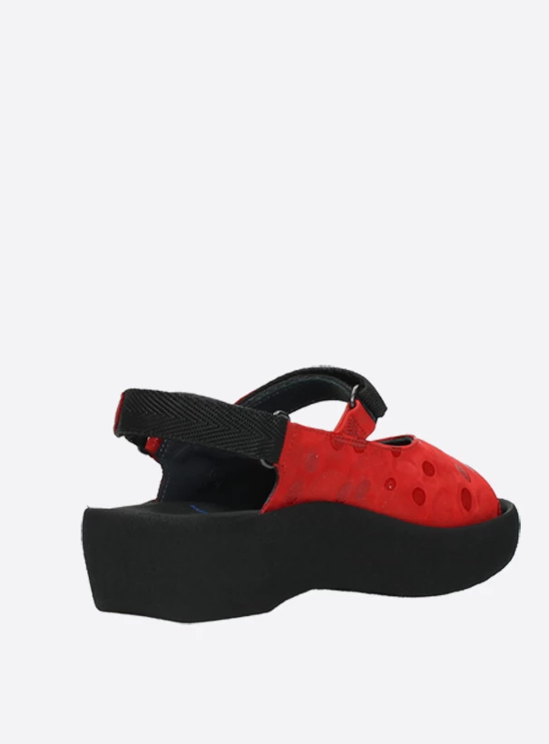 wolky sandalen 03204 jewel 12500 rood nubuck back