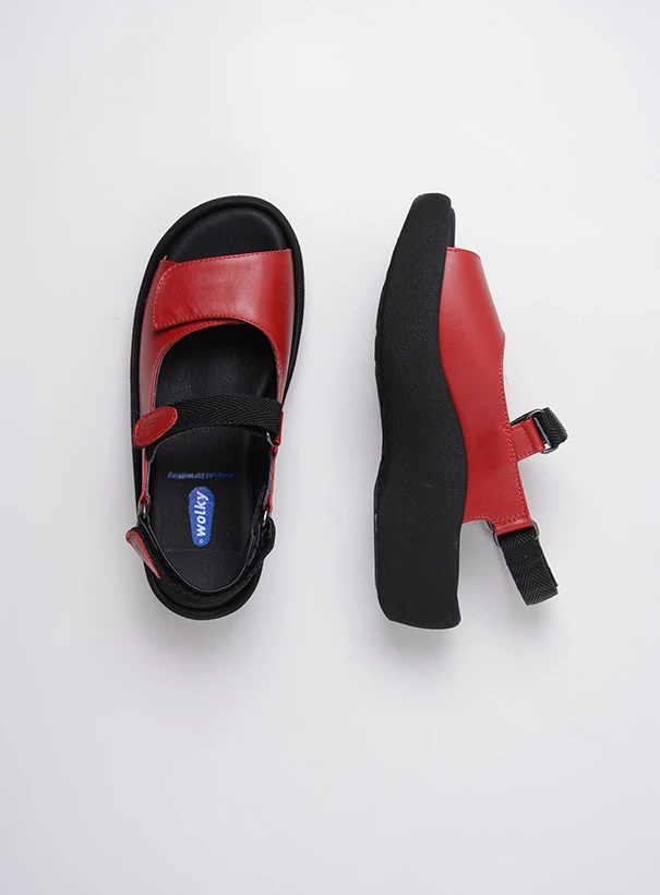 wolky sandalen 03204 jewel 30500 rood leer top