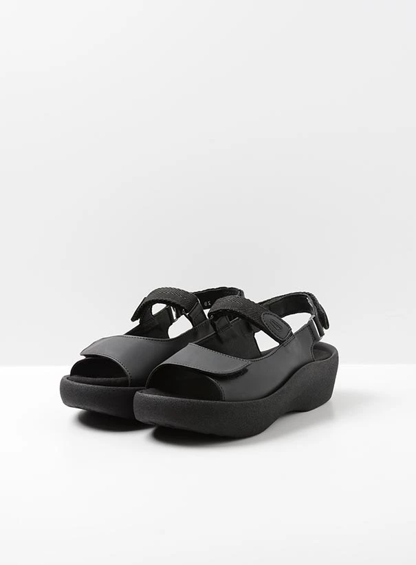 wolky sandalen 03224 jewel vegan 93000 zwart front
