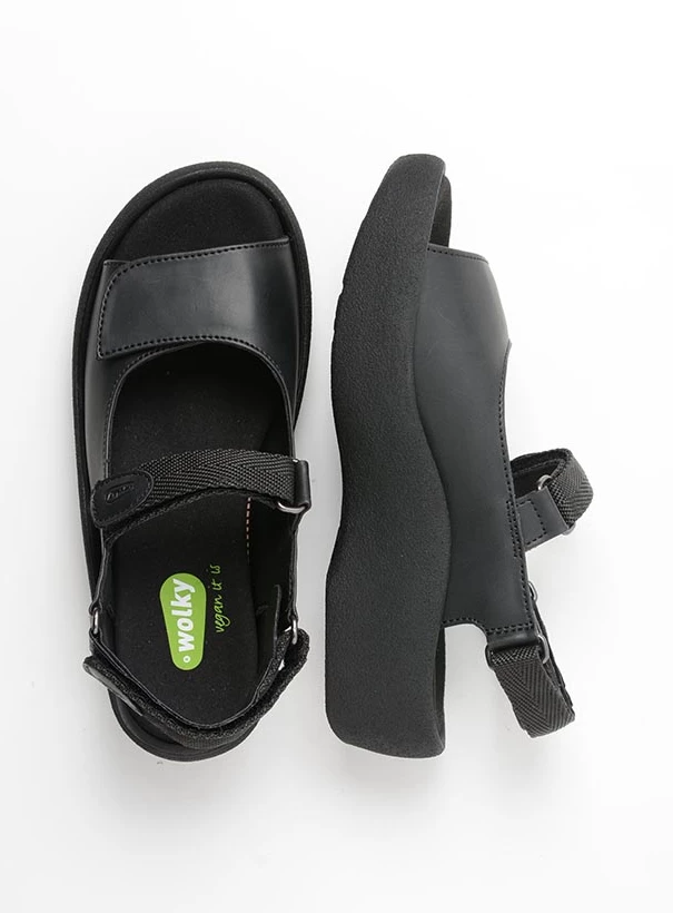 wolky sandalen 03224 jewel vegan 93000 zwart top
