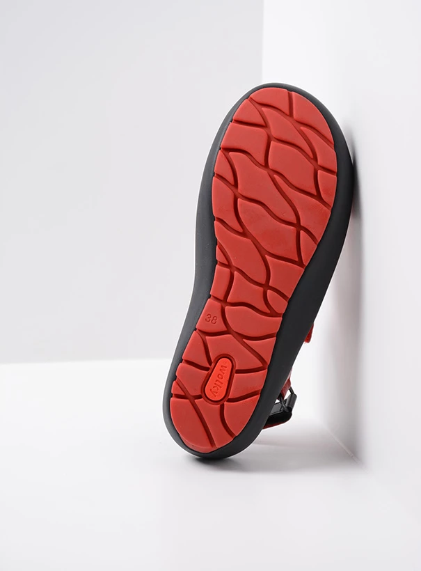 wolky sandalen 03325 rio 20500 rood leer sole