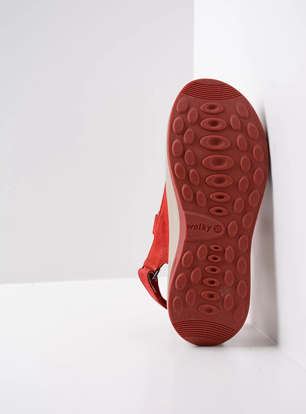 wolky sandalen 03350 adura 10570 rood nubuck sole