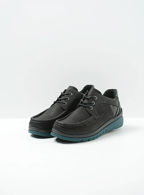 wolky extra comfort 04852 time 12088 zwart petrol nubuck front