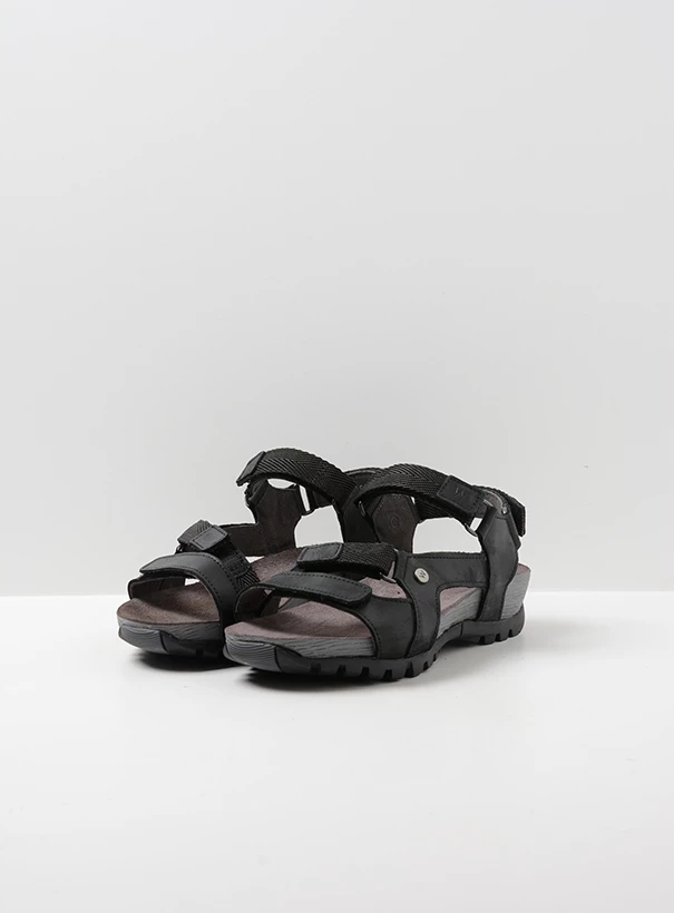 wolky sandalen 05450 cradle 30000 zwart leer front