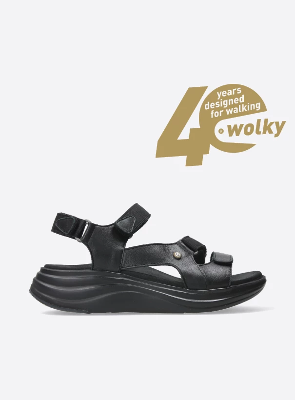 wolky sandalen 05650 cirro 30000 zwart leer