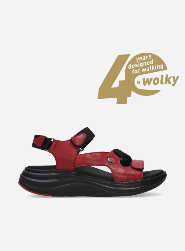 wolky sandalen 05650 cirro 30500 rood leer