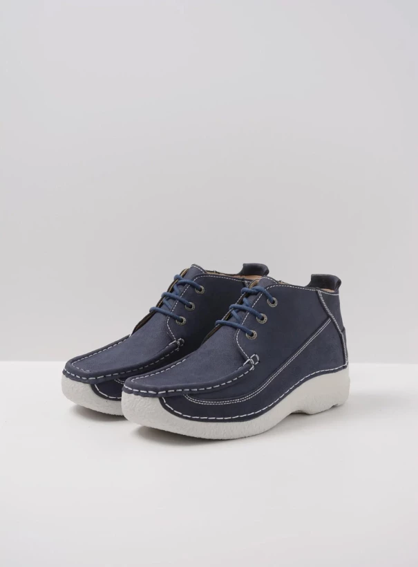 wolky extra comfort 06200 roll moc 11820 denim nubuck front