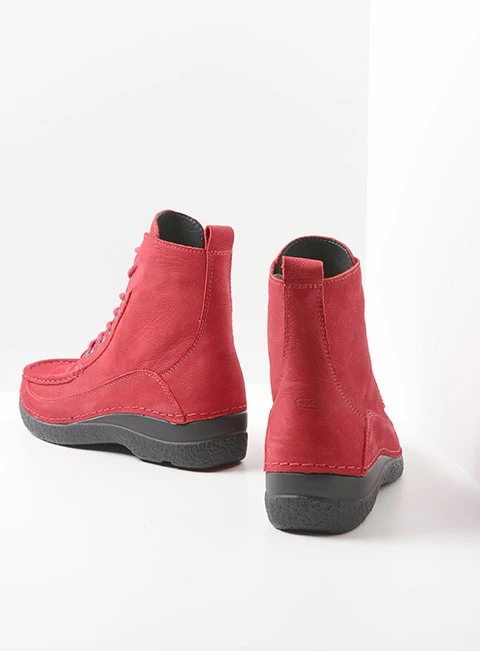 wolky extra comfort 06201 roll boot 11505 rood nubuck back