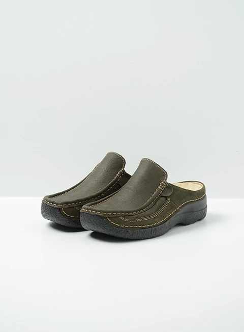 wolky extra comfort 06202 roll slide 13770 cactus nubuck front