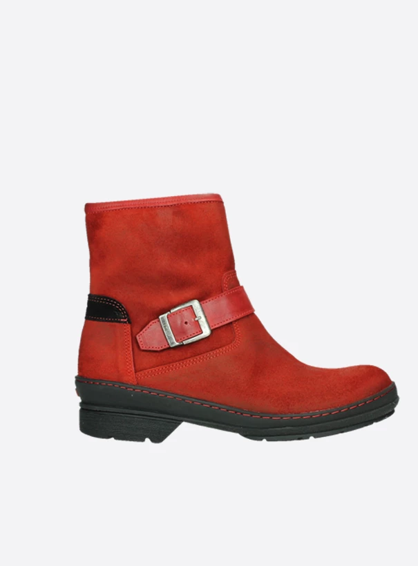wolky biker boots 07641 nitra 45505 donkerrood suede