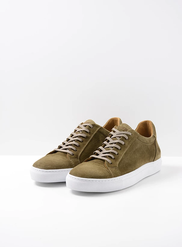 wolky sneakers 09483 forecheck 40150 donker taupe suede front